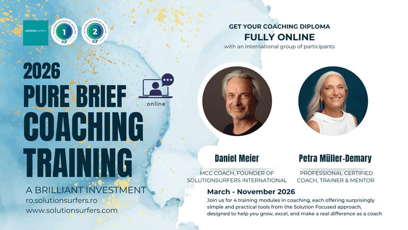 Școala de Coaching Solutionsurfers PURE Brief Coaching Training cu acreditare ICF în format online